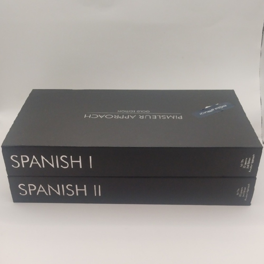 Pimsleur Approach Gold Edition Spanish I & II 32 CDs Audio Course Used